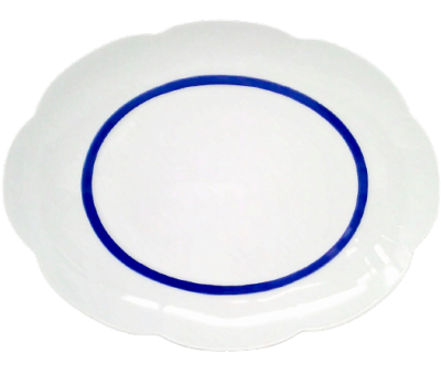 Fleur't bleu - Plat ovale 37 cm