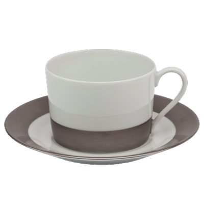 Danielle platine mat - Tasse et soucoupe thé 0.20 litre