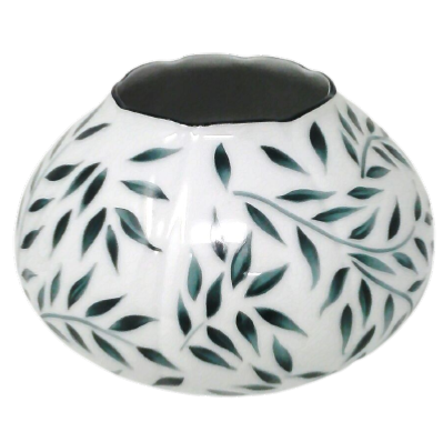 Olivier vert filet vert - Vase boule PM 10x14 cm