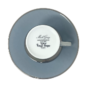 Mak grey platine - Tasse et soucoupe café 0.10 litre