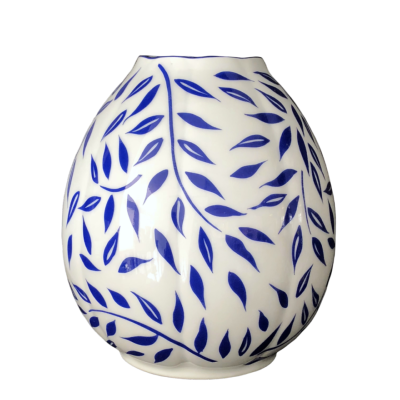 Olivier bleu - Vase haut 17 cm
