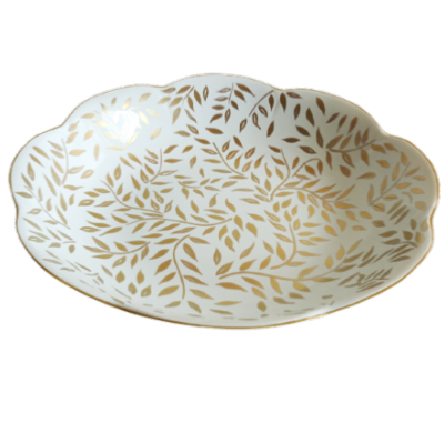 Olivier or - Plat rond creux 28 cm