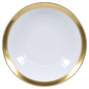 Danielle or mat - Plat rond creux 28 cm