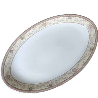 Bahia beige - Plat ovale 40 cm