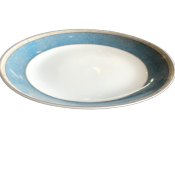 Bahia blue - Round flat platter 30 cm