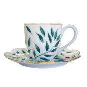 Olivier green - Coffee cup and saucer 0.10 litre