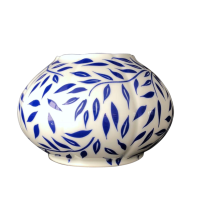 Olivier bleu - Vase boule 10 cm