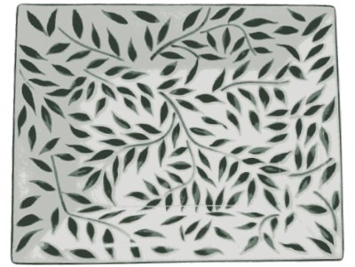 Olivier vert filet vert - Vide poches 16x20 cm