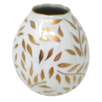 Olivier gold - Tall vase PM 13x12 cm
