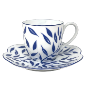 Olivier bleu - Tasse et soucoupe caf 0.10 litre