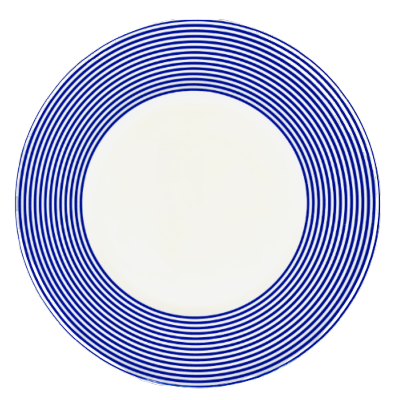 Latitudes bleues - Charger plate 32 cm