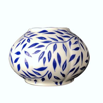 Olivier bleu - Vase boule 10 cm