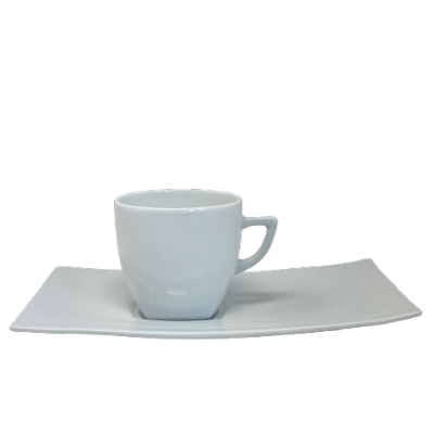 Pagode - Tasse et soucoupe café rectangle 0.10 litre