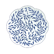 Olivier bleu - Assiette dessert 22 cm