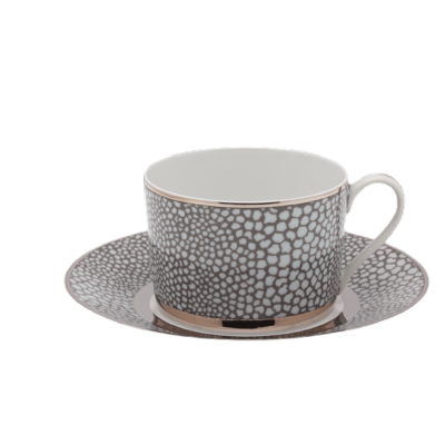 Makassar platinium - Tea cup and saucer 0.20 litre