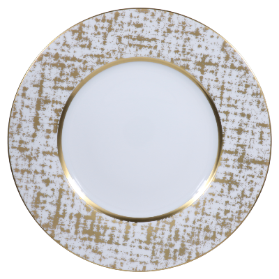 Tweed White & Gold - Assiette présentation 32 cm
