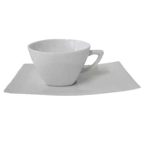 Pagode - Tasse et soucoupe thé rectangulaire 0.20 litre
