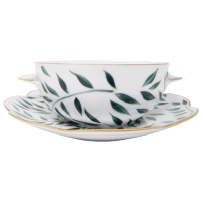 Olivier green - Cream soup cup and saucer 0.33 litre