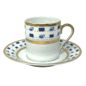 La Bocca bleue - Tasse et soucoupe caf 0.10 litre