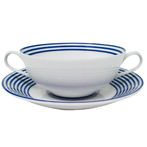 Latitudes bleues - Cream soup cup and saucer 0.30 litre