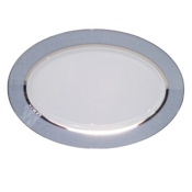 Mak grey platine - Plat ovale 35 cm