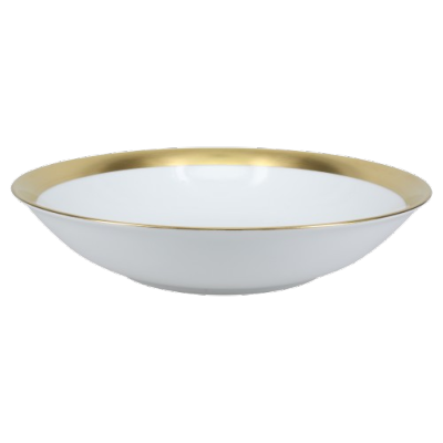 Danielle or mat - Plat rond creux 28 cm