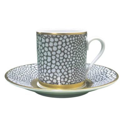 Makassar or - Tasse et soucoupe café 0.10 litre