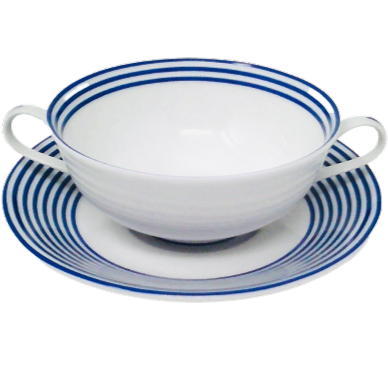 Latitudes bleues - Cream soup cup and saucer 0.30 litre