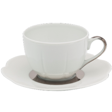 Fleur't platinium brillant - Tea cup & saucer 0.18 litre