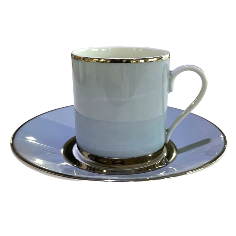 Mak grey platine - Tasse et soucoupe café 0.10 litre