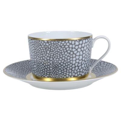Makassar or - Tasse et soucoupe thé 0.20 litre