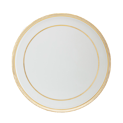Latitudes gold - Round flat platter 30 cm