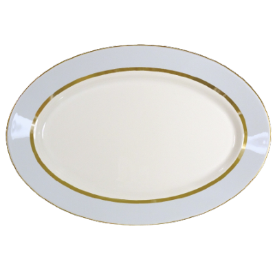 Mak grey gold - Oval platter 40 cm