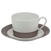 Danielle platine mat - Tasse et soucoupe thé 0.2 litre