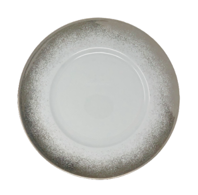 Feux platine brillant - Assiette plate 27.5 cm