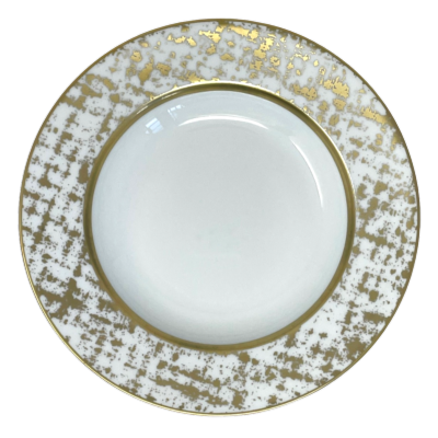 Tweed White & Gold - Rim soup plate 23 cm