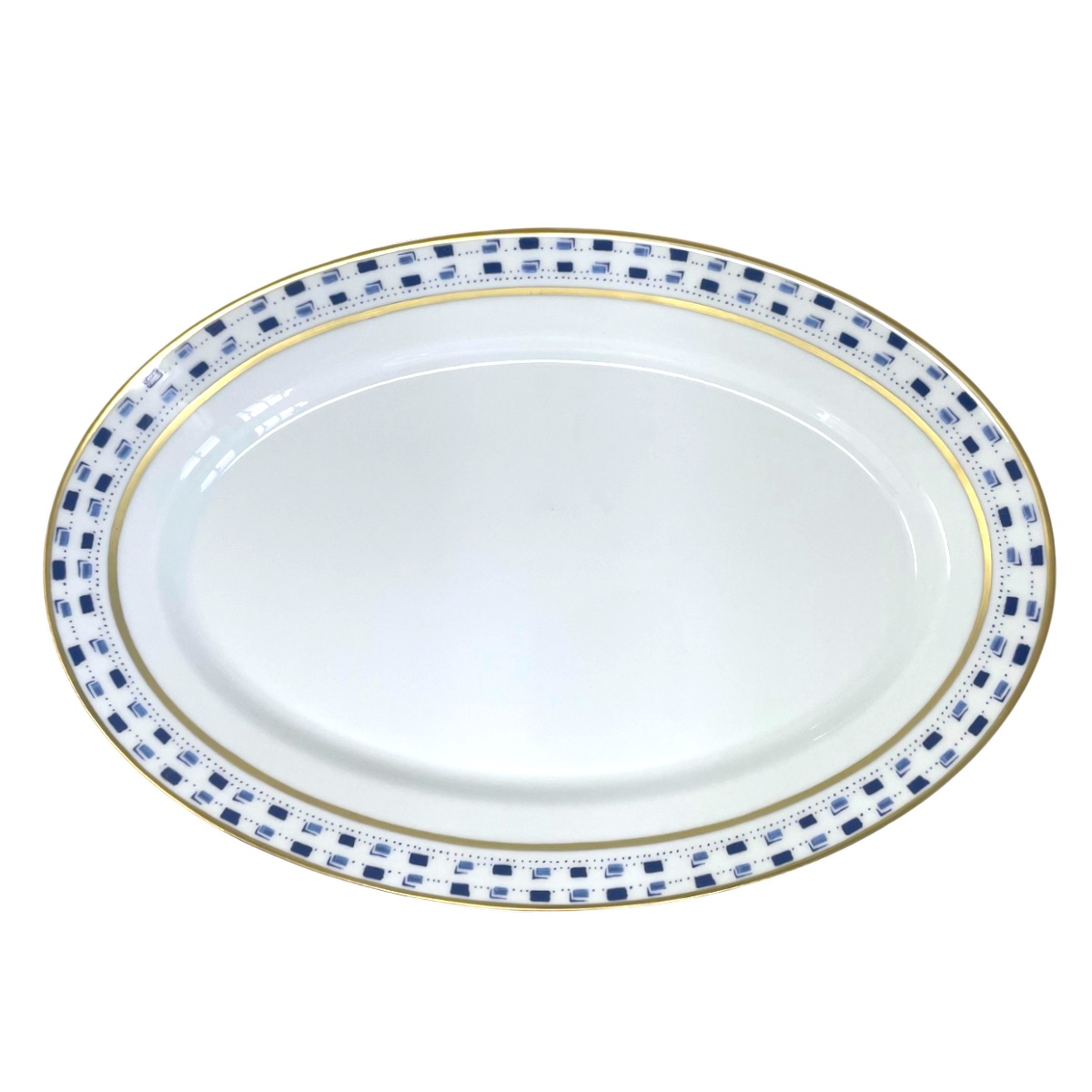 La Bocca bleue - Plat ovale 41 cm