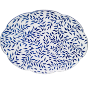 Olivier bleu - Plat ovale 37 cm