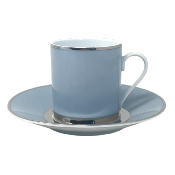 Mak grey platine - Tasse et soucoupe café 0.10 litre