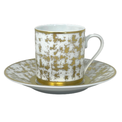 Tweed White & Gold - Coffee cup and saucer 0.10 litre