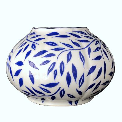 Olivier bleu - Vase boule 13 cm