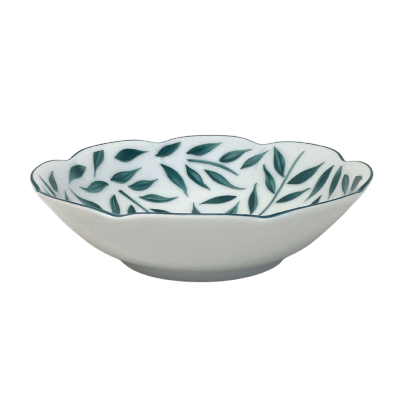 Olivier vert filet vert - Coupelle crème 13 cm