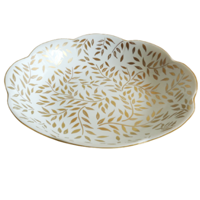 Olivier or - Plat rond creux 28 cm