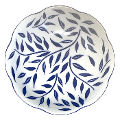 Olivier bleu - Coupelle crème 13 cm