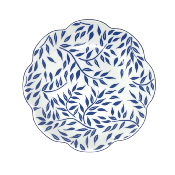 Olivier bleu - Assiette creuse calotte 22 cm