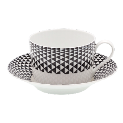 Black Diamonds - Tea cup and saucer 0.20 litre