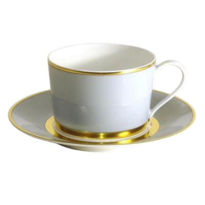 Mak grey or - Tasse et soucoupe thé 0.20 litre