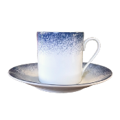 Feux bleu - Tasse et soucoupe caf 0.10 litre