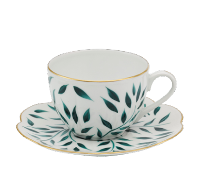 Olivier green - Tea cup and saucer 0.18 litre