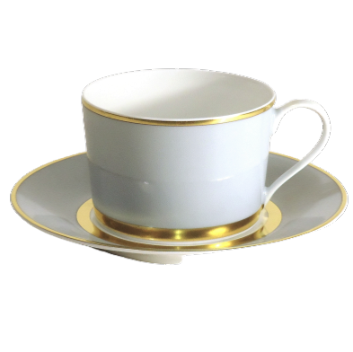 Mak grey gold - Breakfast cup and saucer 0.45 litre